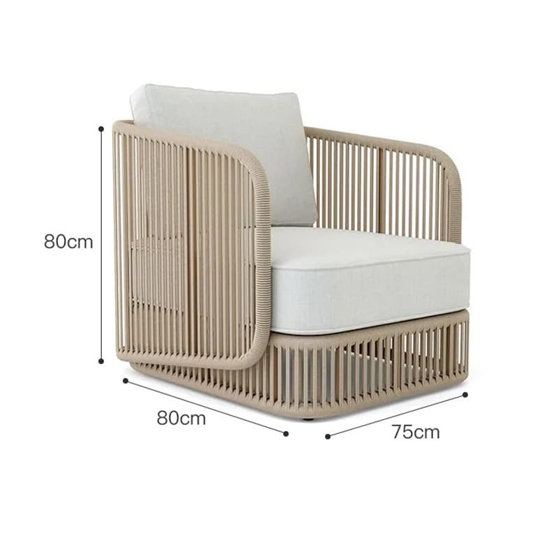 Fauteuil extérieur Surya en rotin