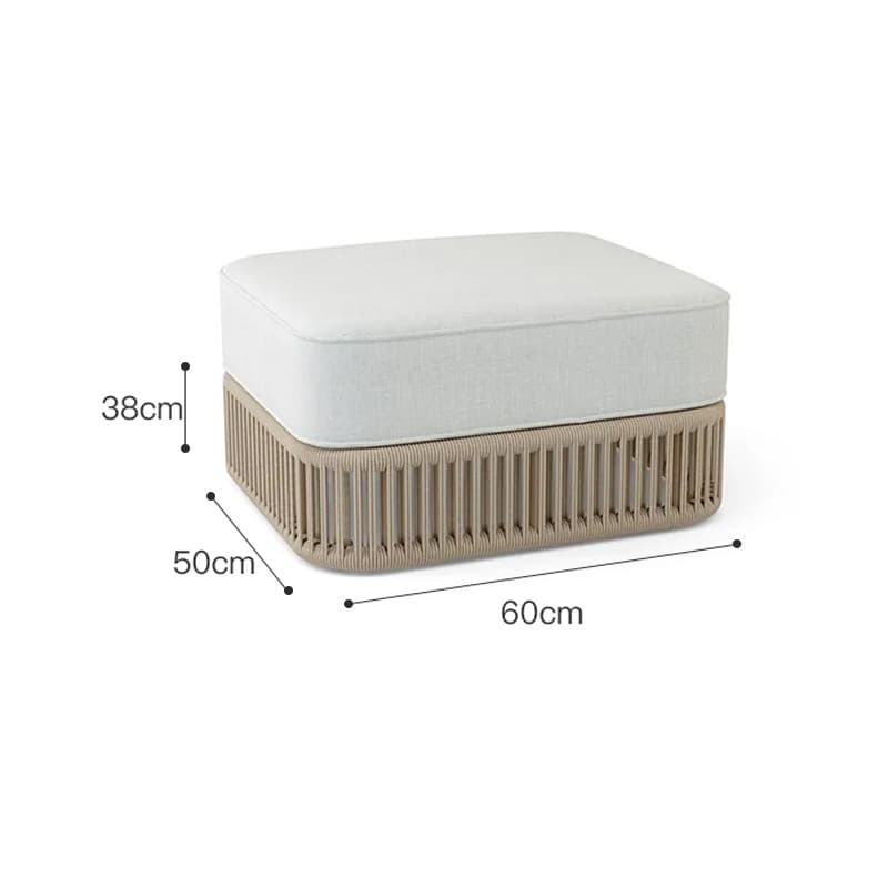 Pouf Surya en rotin