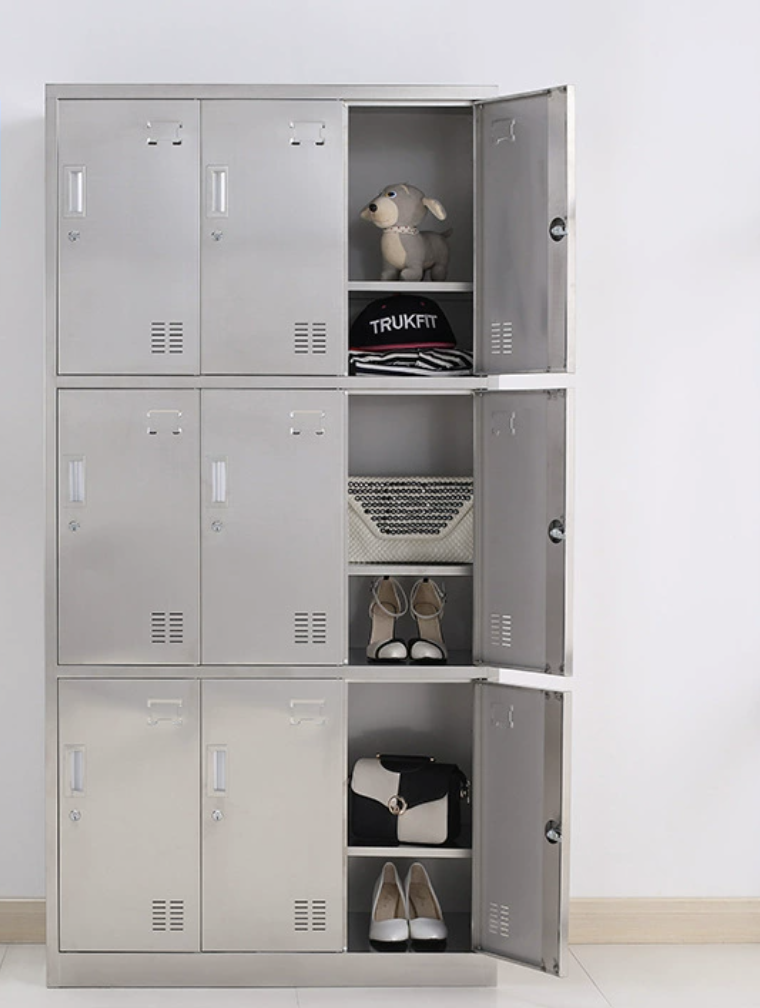 Locker Stainless 9 doors