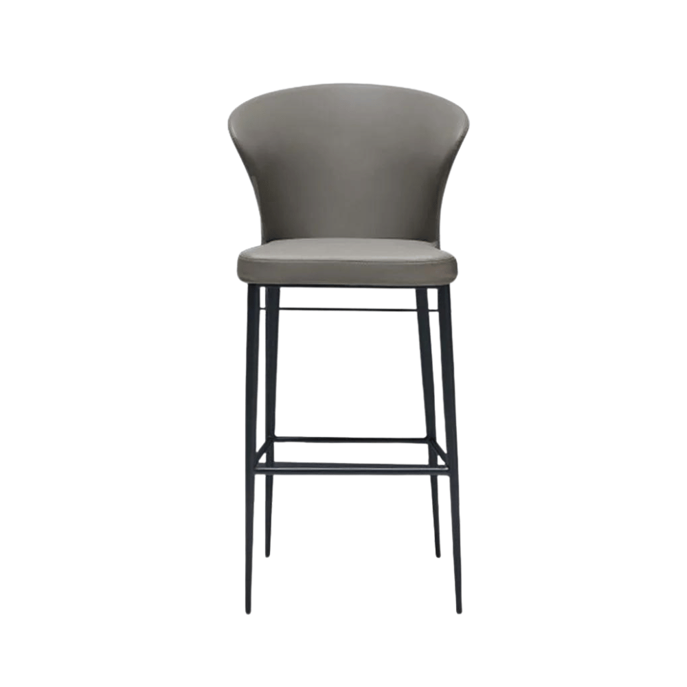 High desk stool Hamburg in leather - classic design