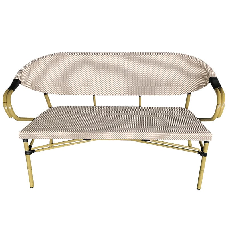 Outdoor Bel-Air Bistro Bench - 3 people - Beige - Rattan